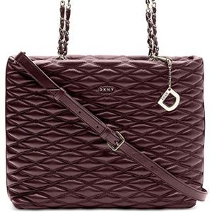 DKNY Lara Cordovan Quilted Leather Shoulder Bag